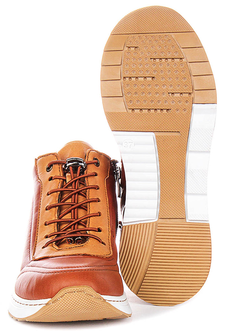 Mckena Hi Top Casual Shoes In Tan