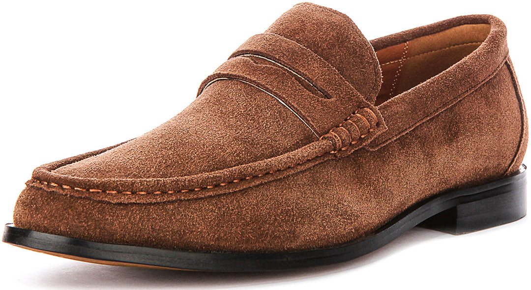 Fenton Suede Loafer In Tan