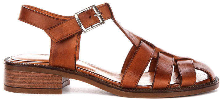 Ruth Fisherman Sandal In Tan Leather
