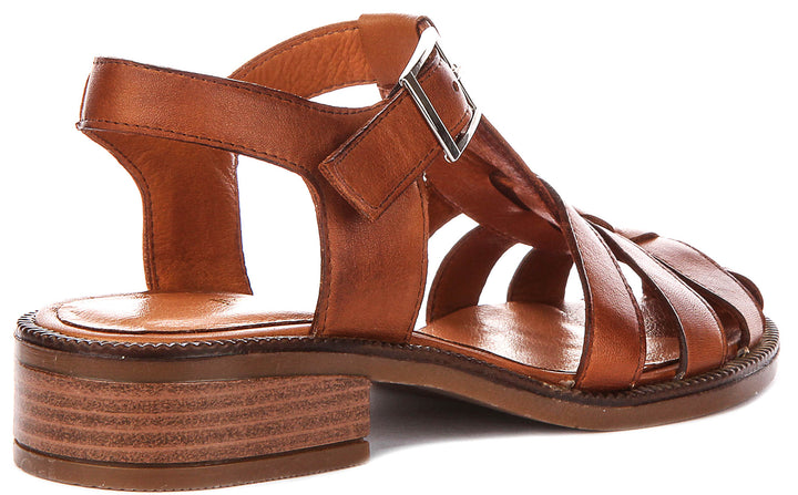 Ruth Fisherman Sandal In Tan Leather