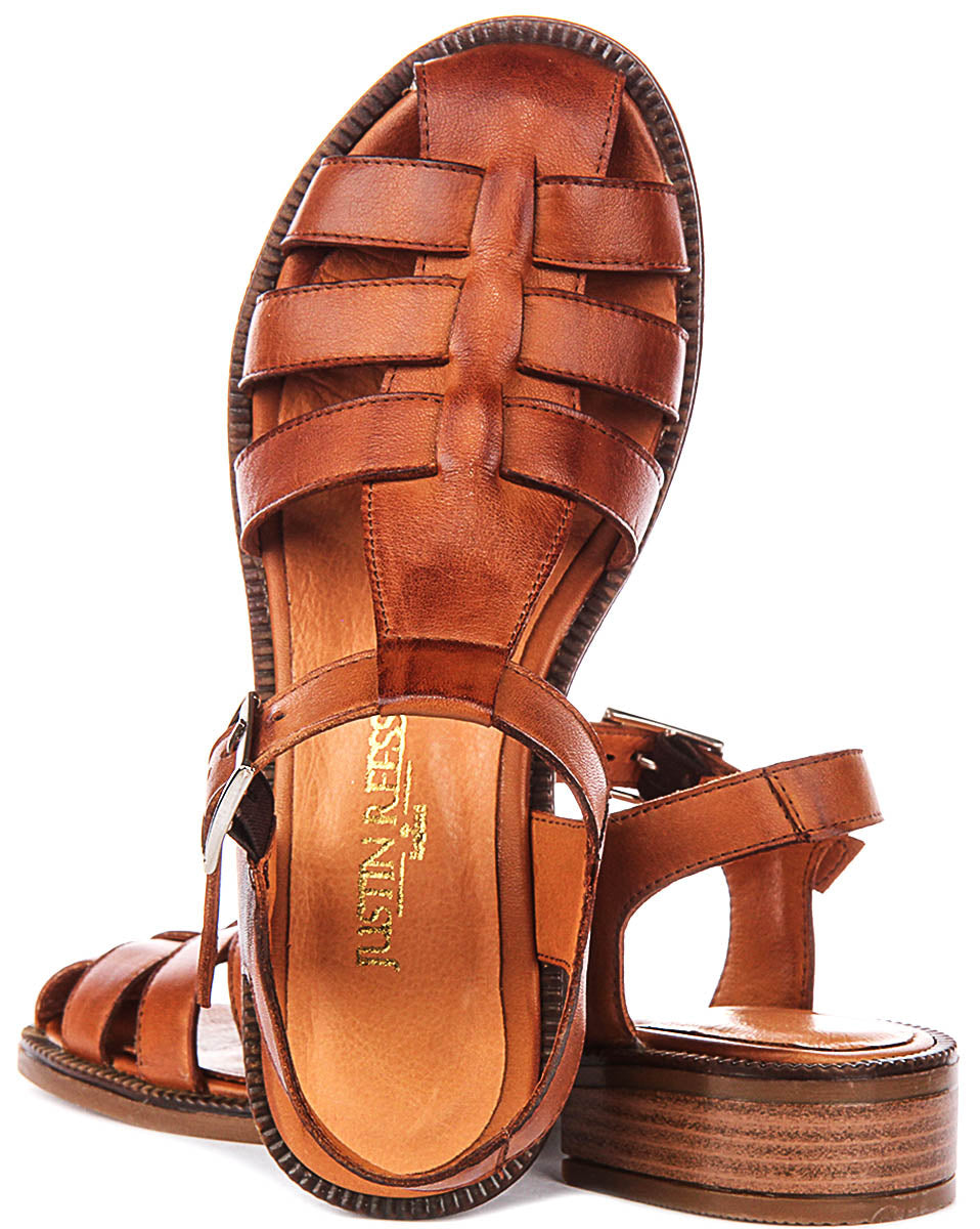 Ruth Fisherman Sandal In Tan Leather