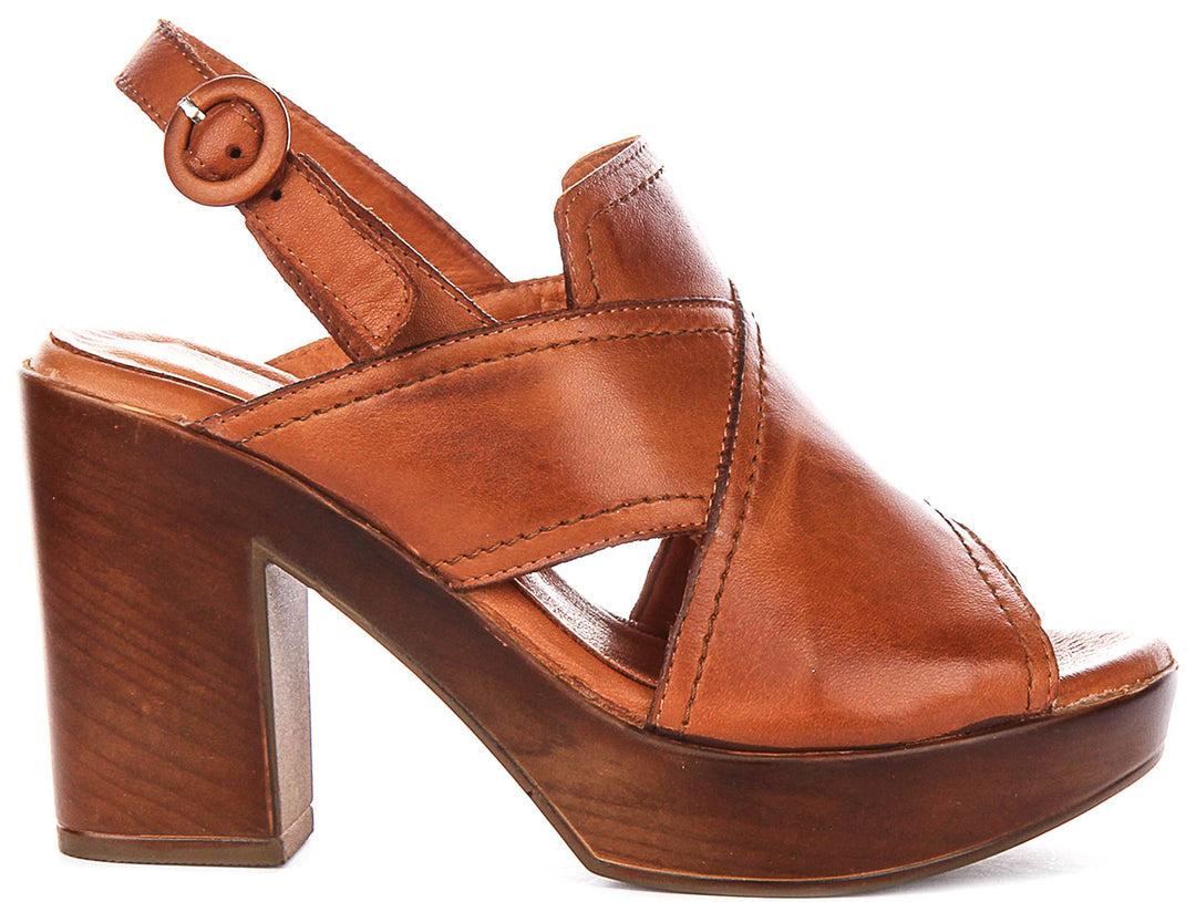 Mara Open Toe Sandal In Tan