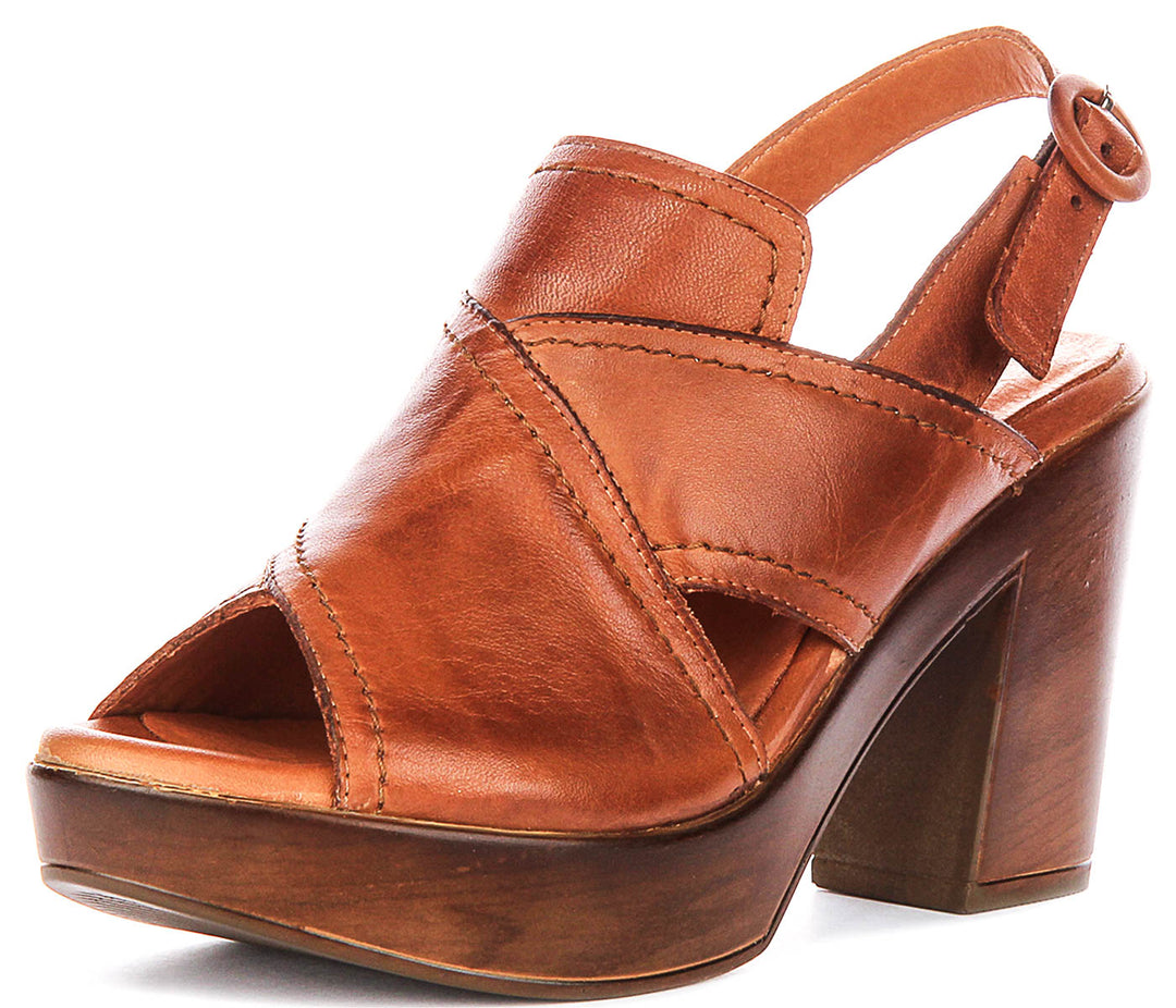 Mara Open Toe Sandal In Tan