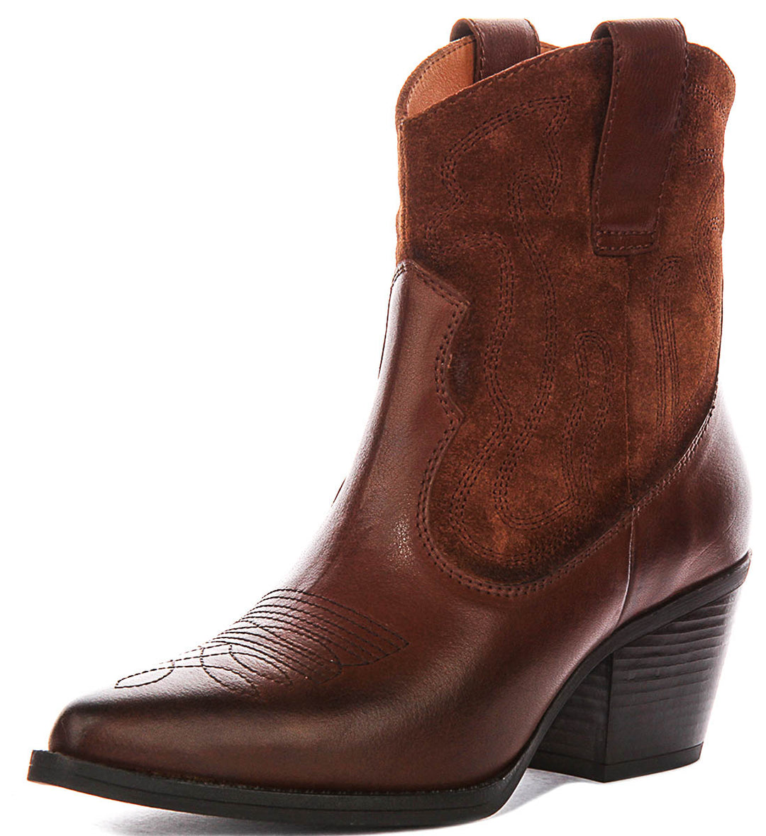 Dawn Short Cowboy Boots In Tan