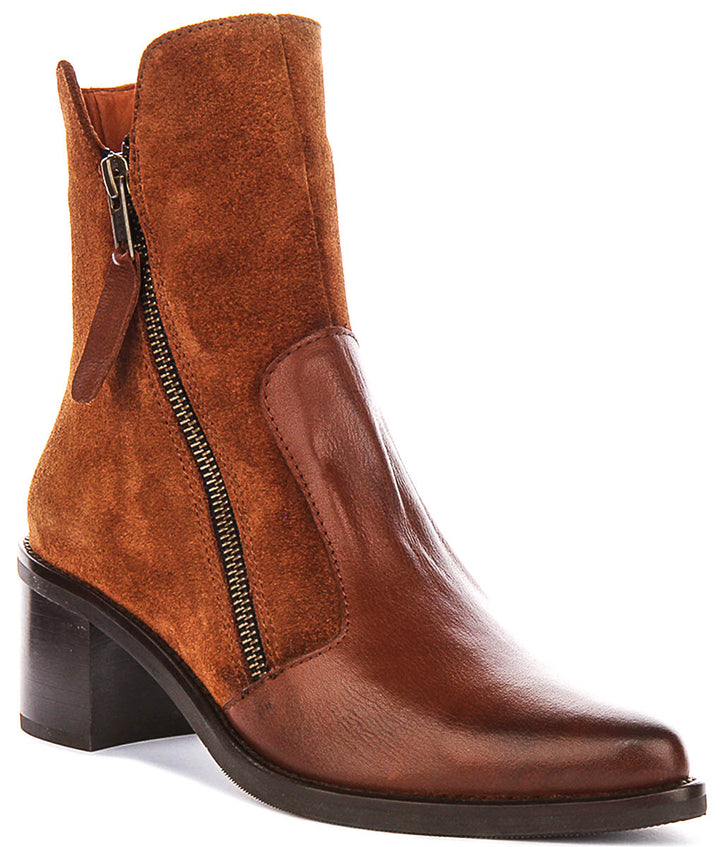 Star Heel Ankle Boots In Tan