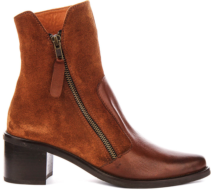 Star Heel Ankle Boots In Tan