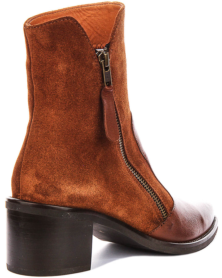 Star Heel Ankle Boots In Tan