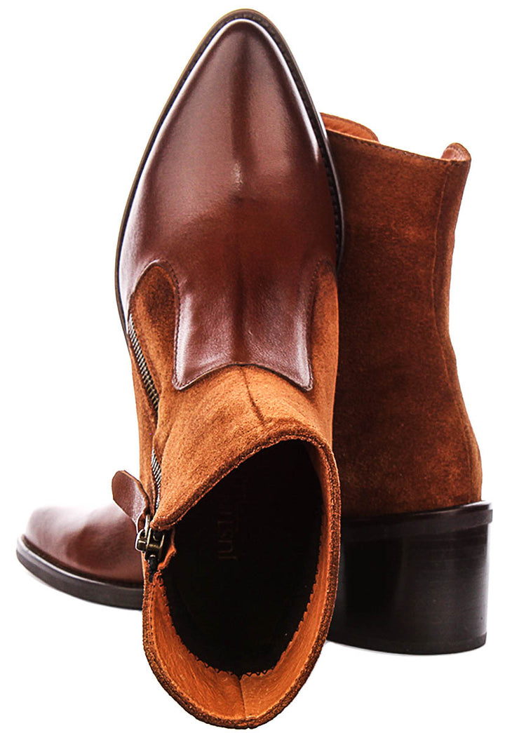 Star Heel Ankle Boots In Tan