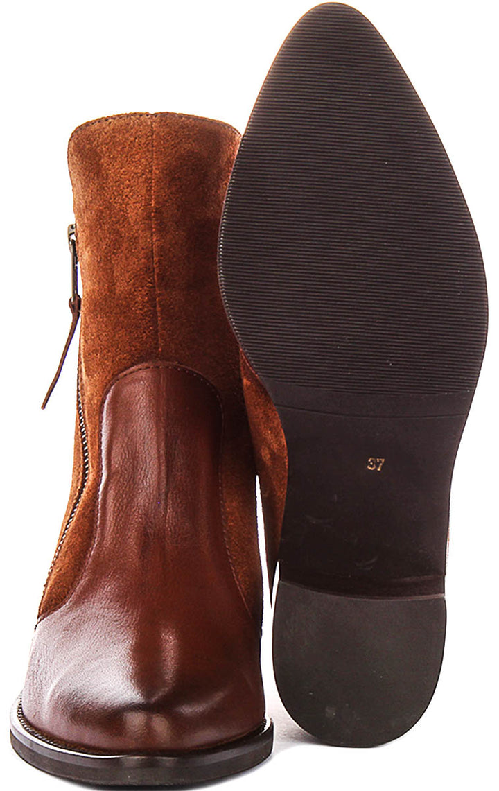 Star Heel Ankle Boots In Tan