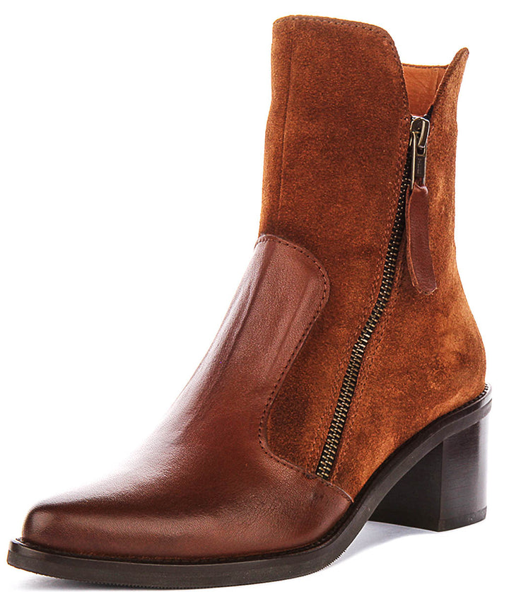 Star Heel Ankle Boots In Tan