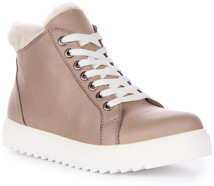 Leona Trainers In Taupe