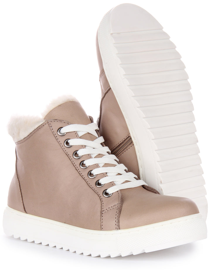 Leona Trainers In Taupe