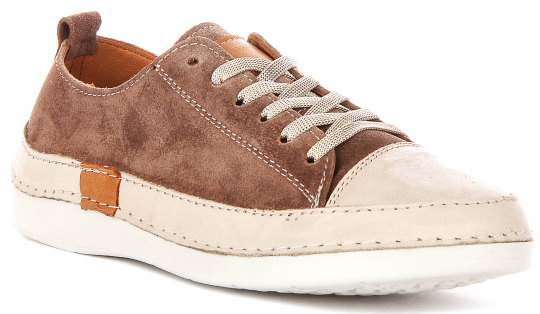 Sammy Suede Cushioned Shoes In Taupe