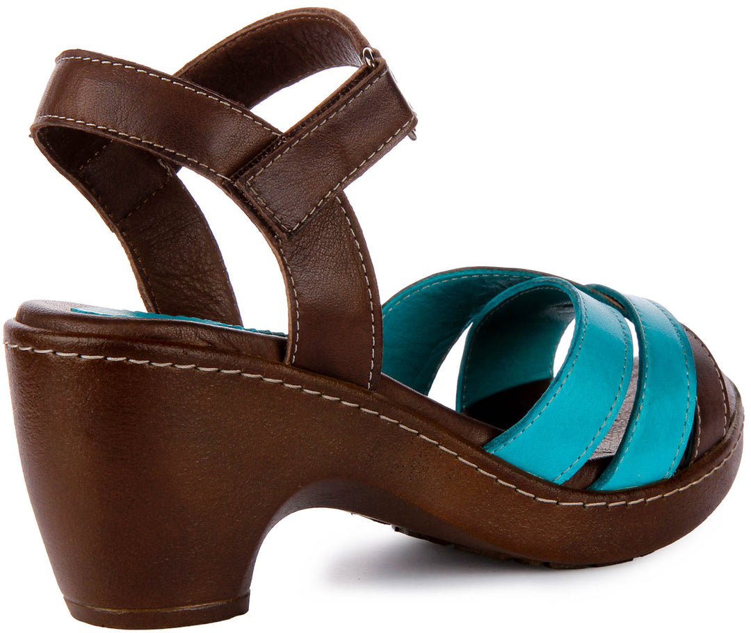 Zayla Sandals In Turquoise