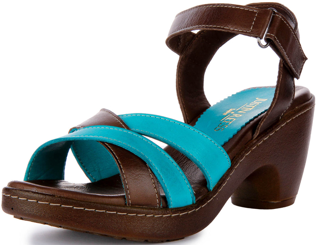 Zayla Sandals In Turquoise