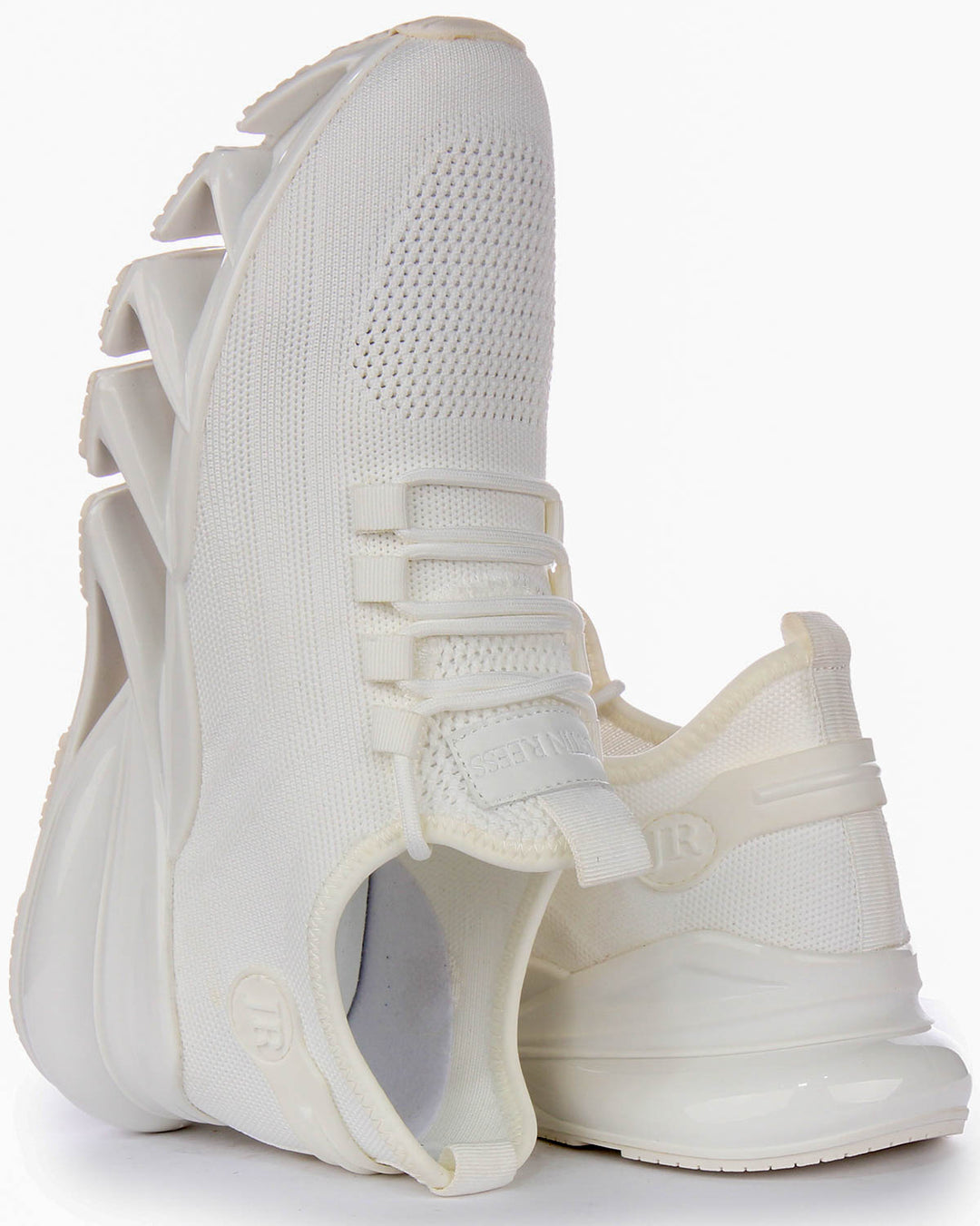 Bounce 5 Lace up Trainers In White