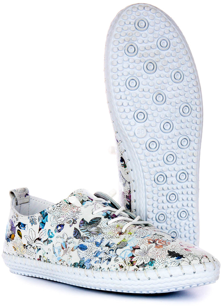 Lexi Floral Comfort Shoes In White