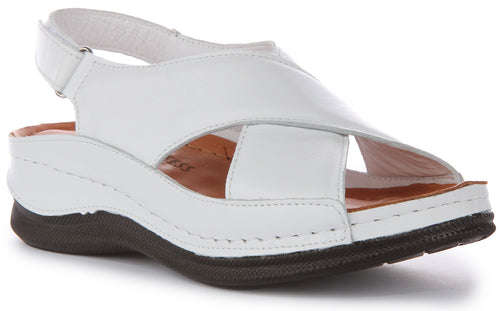 Yuna Soft Footbed Sandals In White