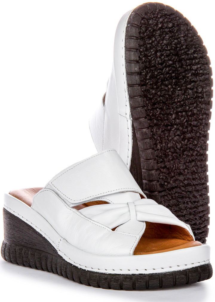 Sloane Soft Footbed Wedge Sandals In White
