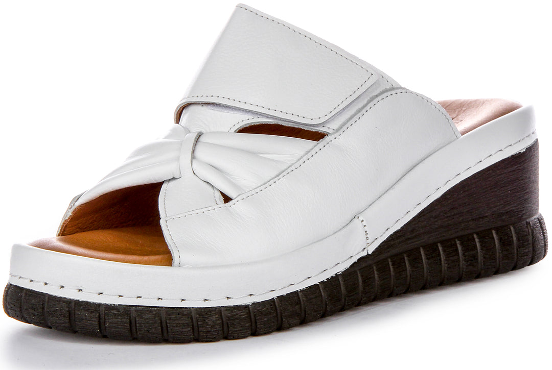 Sloane Soft Footbed Wedge Sandals In White