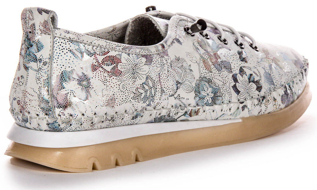 Bryony Slip On Shoes In White Floral