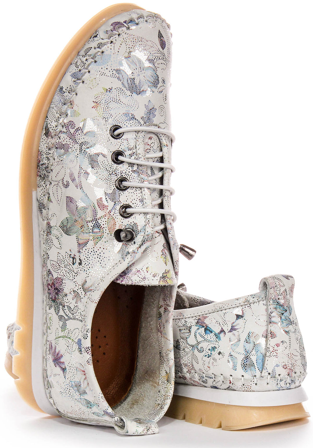 Bryony Slip On Shoes In White Floral