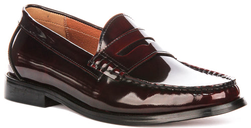 Joseph Loafer In Wine High Shine
