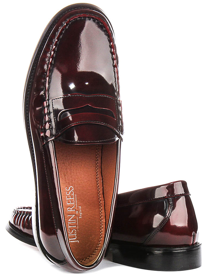 Joseph Loafer In Wine High Shine