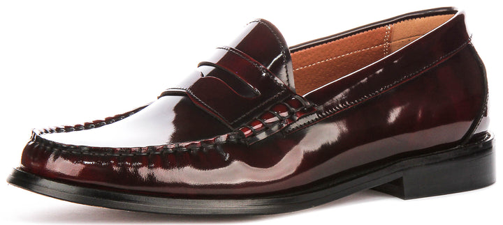Joseph Loafer In Wine High Shine