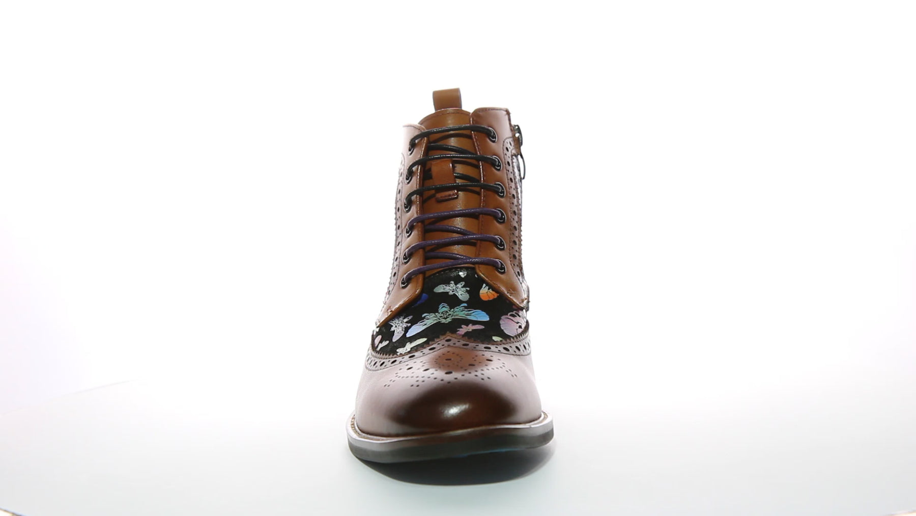 JUSTINREESS ENGLAND Hi Kennedy W Ankle Boots In Brown | Brogue Boot ...