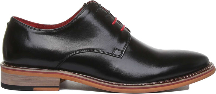 JUSTINREESS ENGLAND Mens Shoes Alfred Lace Up Leather Derby Shoe In Black