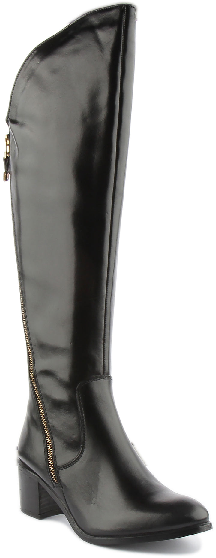 JUSTINREESS ENGLAND Womens Knee High Boot JUSTINREESS ENGLAND Adeline In Black