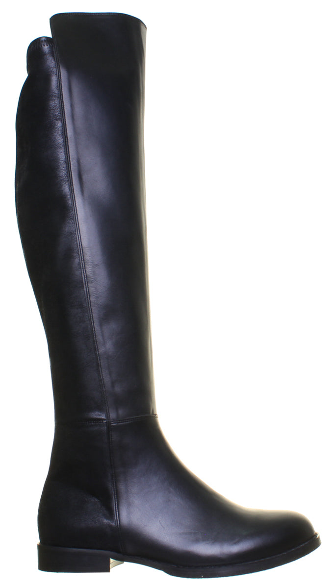 JUSTINREESS ENGLAND Womens Knee High Boot Alma Leather Knee High Riding Boot In Black