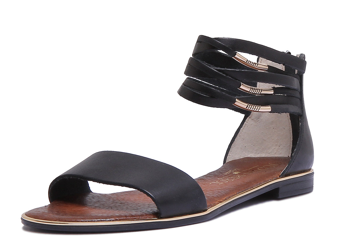 Black sandals best sale flat uk