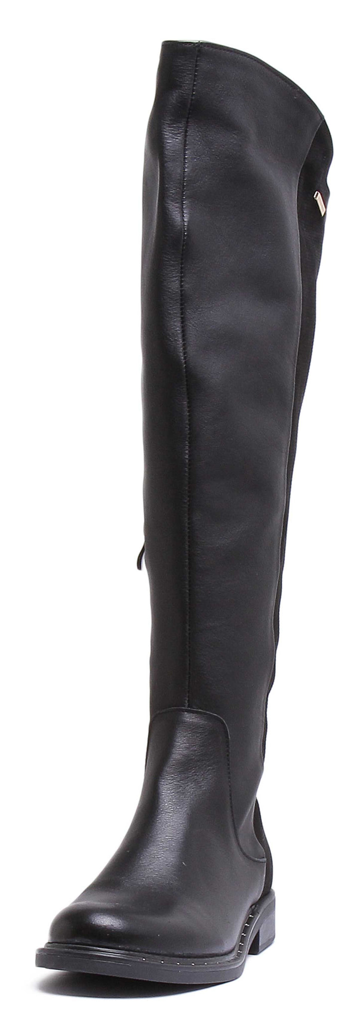 JUSTINREESS ENGLAND Womens Knee High Boot 1750 Over The Knee Leather Boot In Black