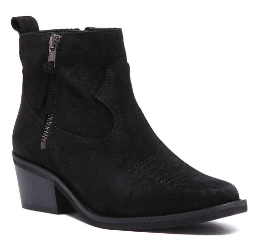Cassidy Short Cowboy Boot In Black