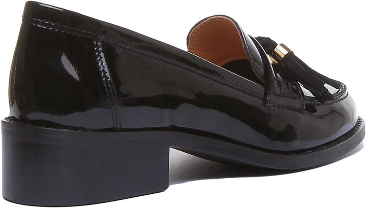 JUSTINREESS ENGLAND Womens Loafers Felicity Slip On Leather Loafer In Black