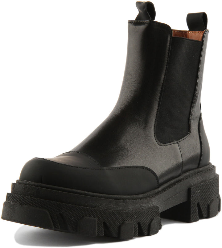 Justinreess England Shoes Meadow Chunky Chelsea Boot In Black