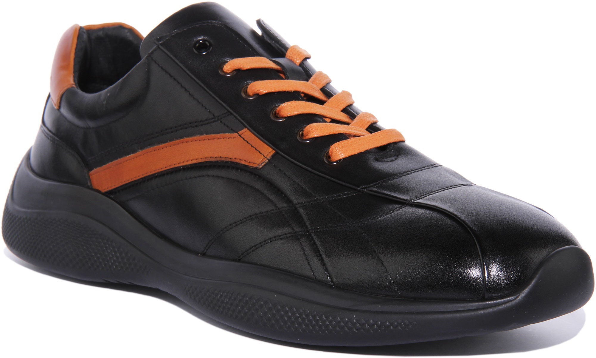 Mens 'black hotsell orange shoes