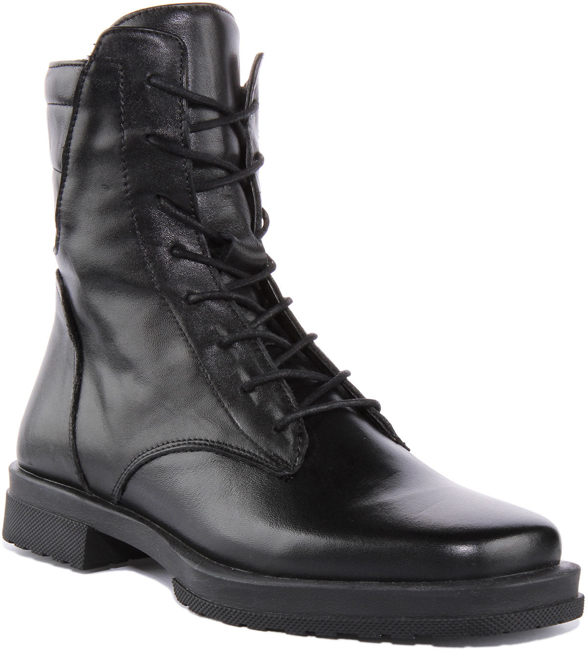 JUSTINREESS ENGLAND Womens Lace up Leather Square Toe Boots – Justin Reess