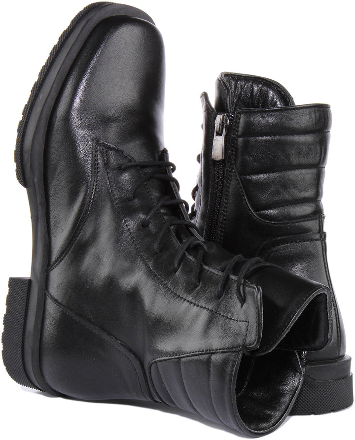 Justinreess England Womens Ankle Boots Quinn Square Toe Ankle Boots In Black