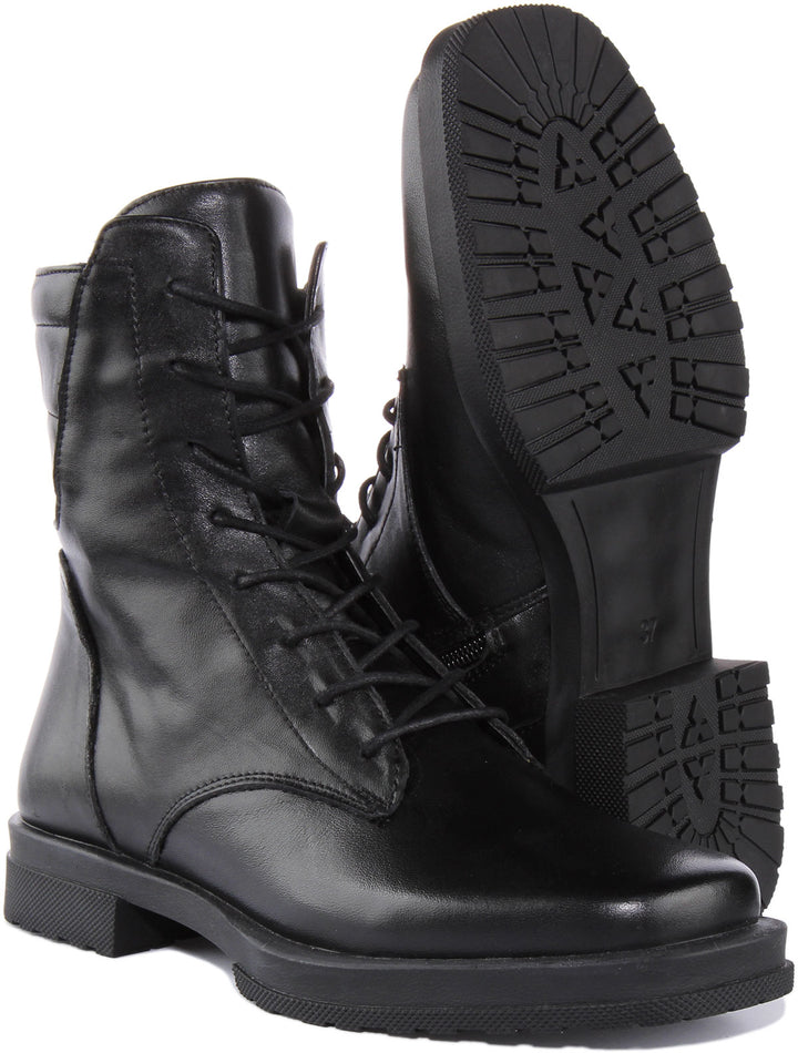 Justinreess England Womens Ankle Boots Quinn Square Toe Ankle Boots In Black