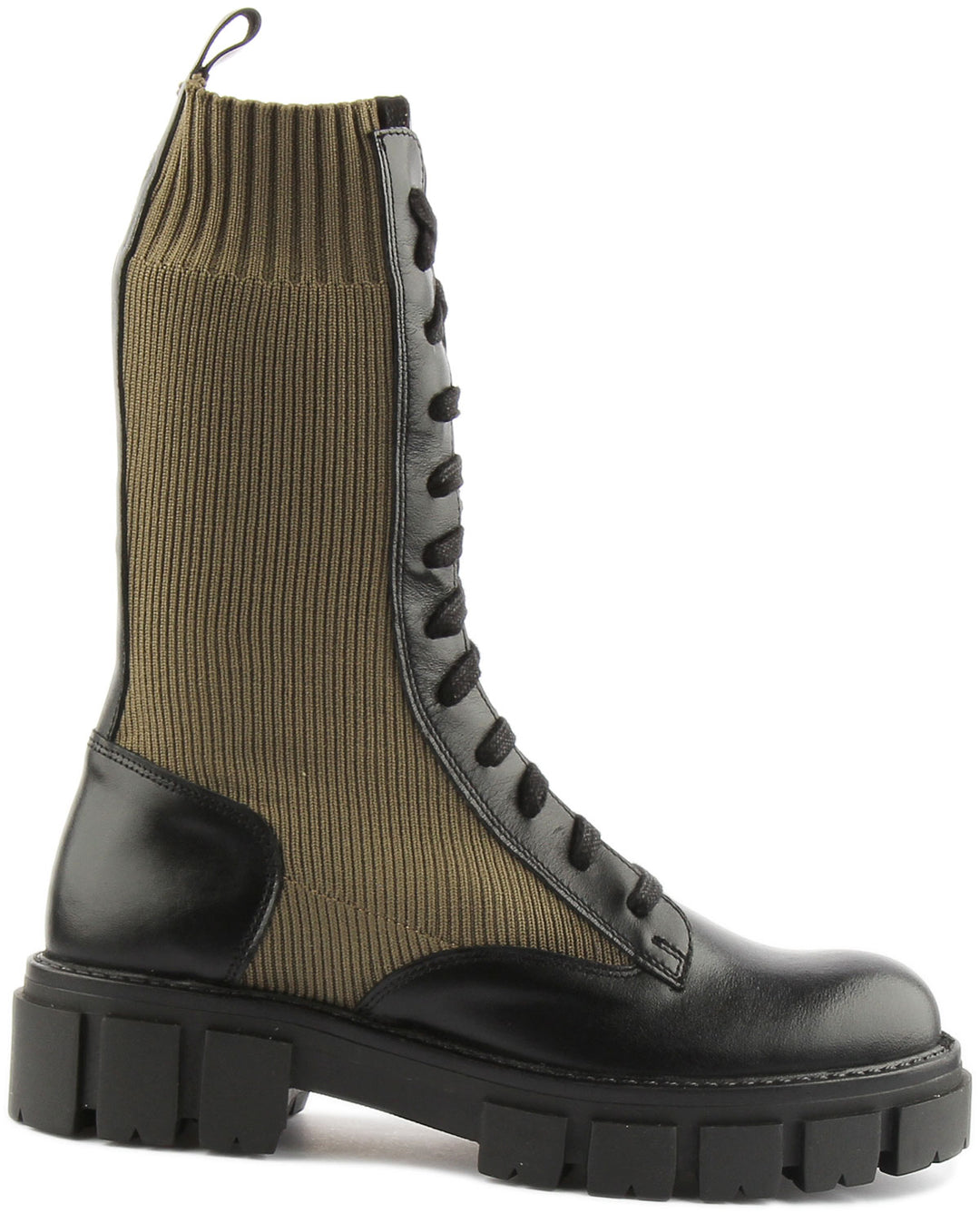 Justinreess England Ankle Boots Celestia Lace up Ankle Boots In Black Olive