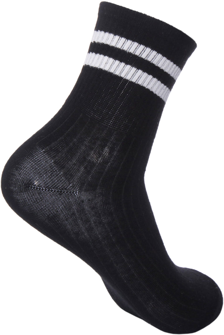 Justinreess England Socks Stripe Socks Socks In Black White