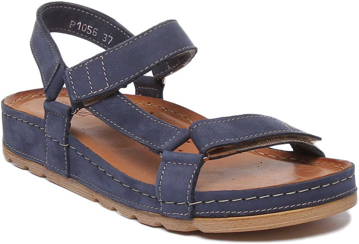 JUSTINREESS ENGLAND Womens Sandals Nikki Leather Strappy Sandal In Blue
