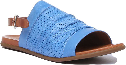 Nora Perforated Slingback Sandal In Blue