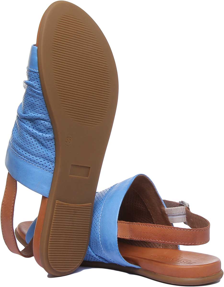 JUSTINREESS ENGLAND Womens Sandals Nora Perforated Slingback Sandal In Blue