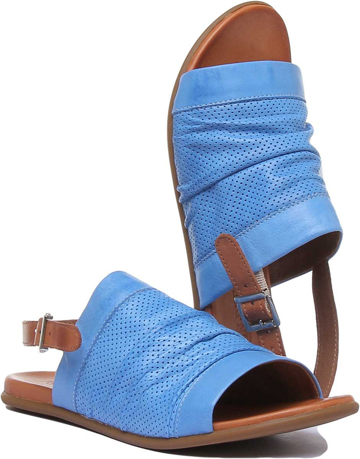 JUSTINREESS ENGLAND Womens Sandals Nora Perforated Slingback Sandal In Blue