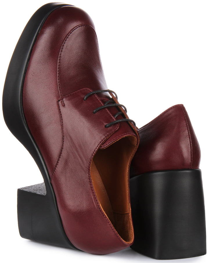 Rylan Lace up Oxford In Bordo