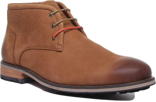 Clayton Lace Up Leather Chukka Boot In Brown